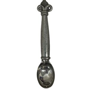 VTG Carrol Boyes Ice Scream Scoop Crown Pewter Stainless Steel South African Art